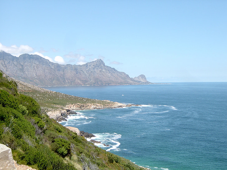 Cape town, plajă, coasta, ocean, mal, pitoresc, peisaj marin