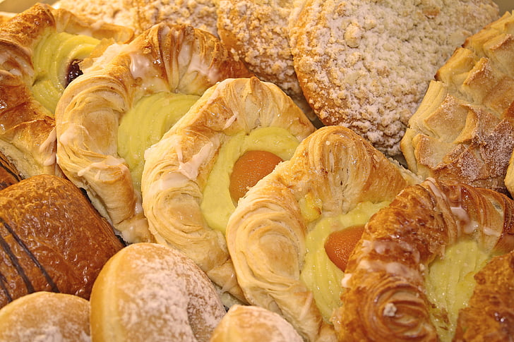 pastries, particles, danish pastry, sweet, biscuits, yeast particles, scrap