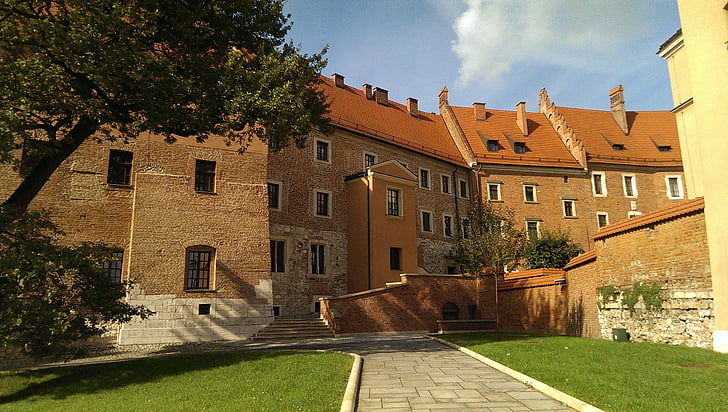 Kraków, Polen, het platform, monument, Kasteel, Wawel, gebouw