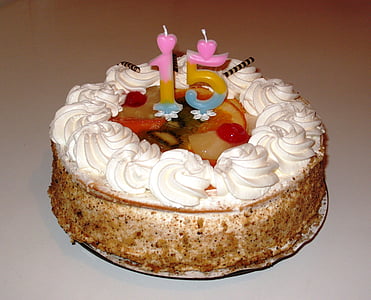 torta, compleanno, dessert, glassa, celebrazione, candela, alimento dolce