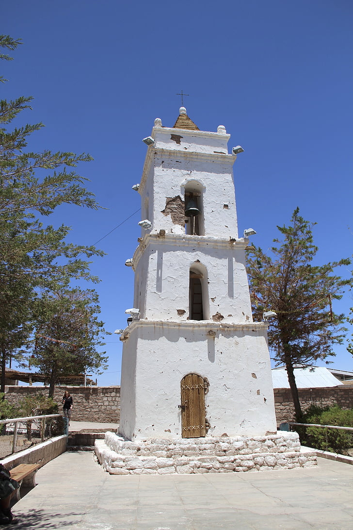 kirkko, San pedro de atacama, North, Pohjois-Chilessä, intiaanit, sisällä, viehättävä