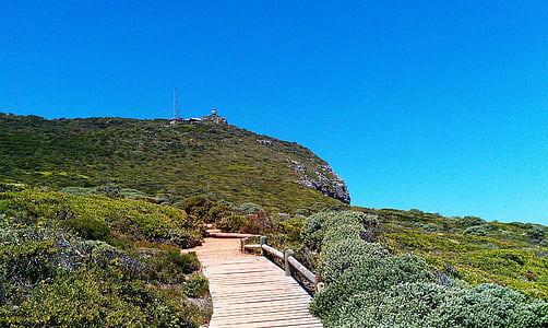 caminho para o diaz de praia, ponto do cabo, verde, natureza, ensolarado, África do Sul, céu