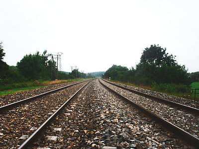 rails, path, railway, track, train, transport, travel