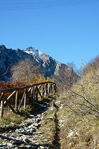 Lattenzaun, Schnee, Herbst, Trail, Landschaft, Berg, Wald