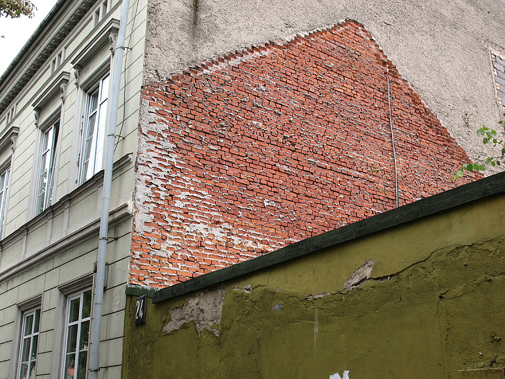 Клайпеда, Литва, тухла, град, къща, архитектура, стена