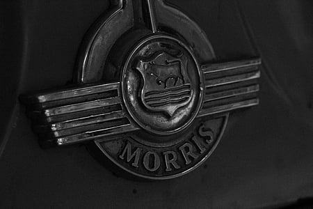 logo, zīmols, Morris, nelielas, automašīnas, žetons, simbols, identitāte