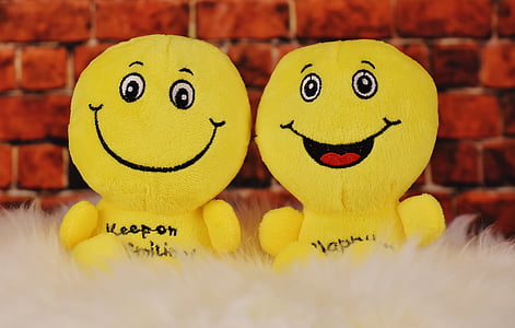happy, smilies, plush toys, cute, funny, cheerful, smiley