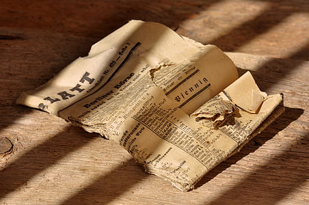 daglig avis, avis, Abendblatt, papir, skrifttype, gamle, antik
