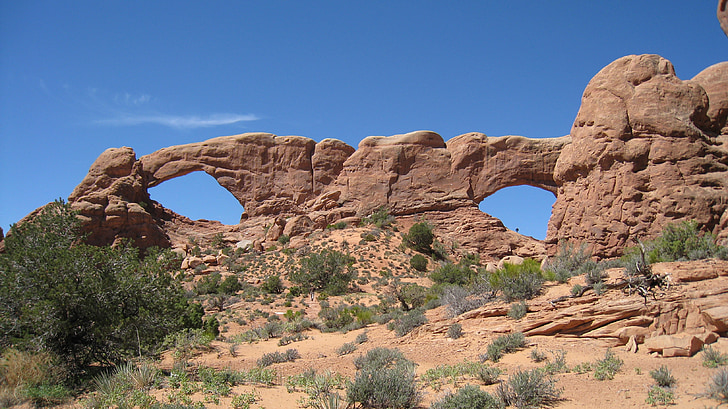 arco de pedra, arco, Parque Nacional, Moab, Utah, natureza, deserto