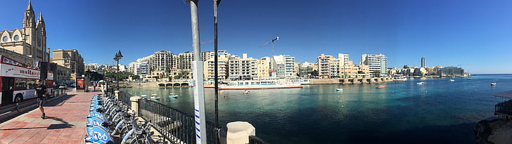 Malta, morze, Latem, panoramy