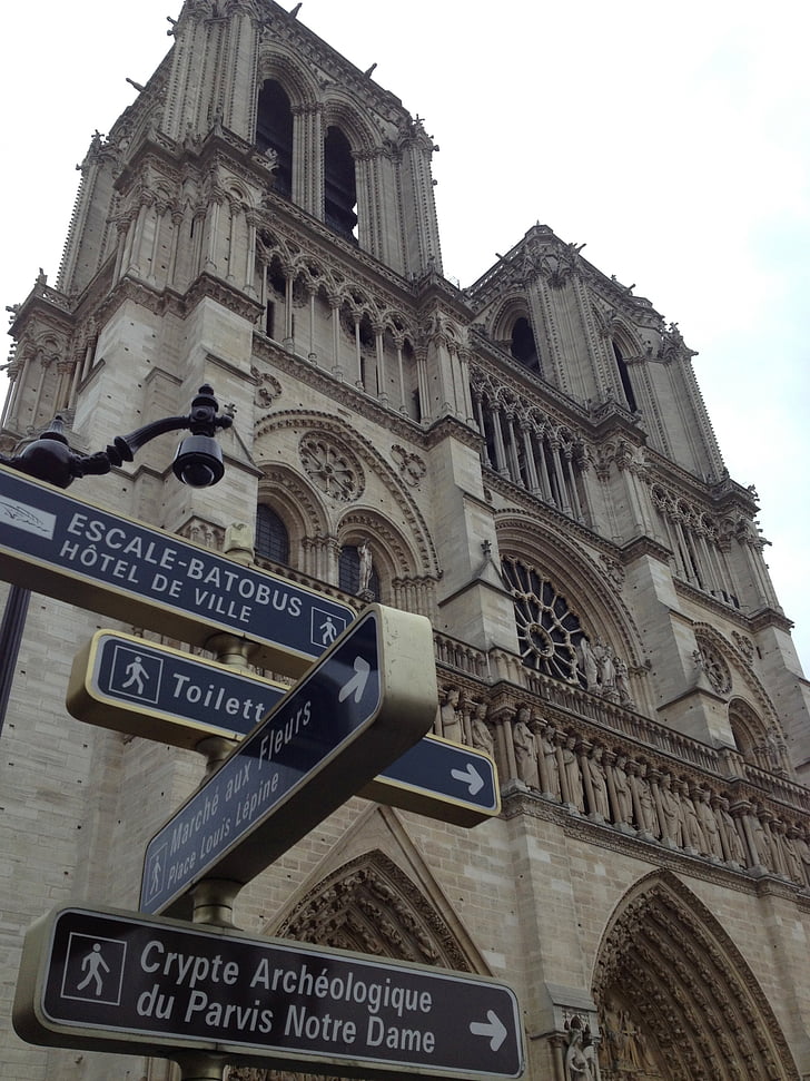 Нотр-Дам, Църква, Париж, катедрала, архитектура, Френски, забележителност