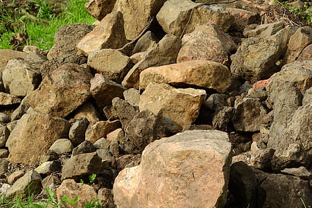 um monte de pedras, pedras, pilha, pedra