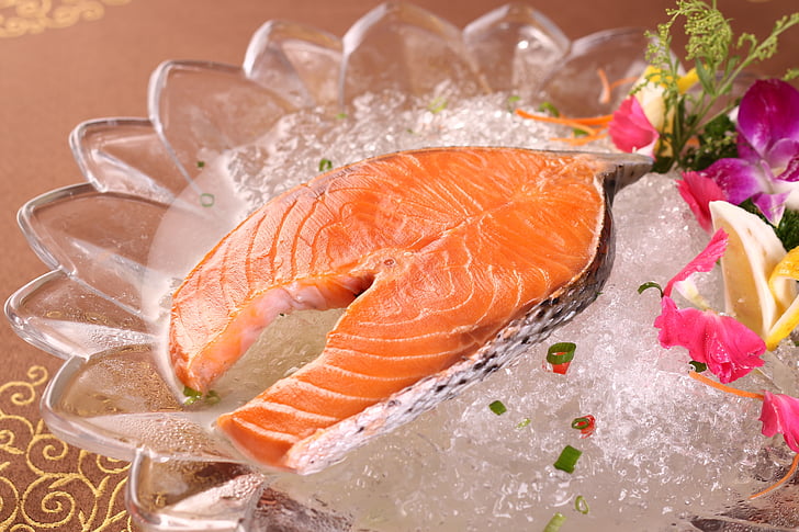seafood, fresh, salmon, food, gourmet, freshness, lemon