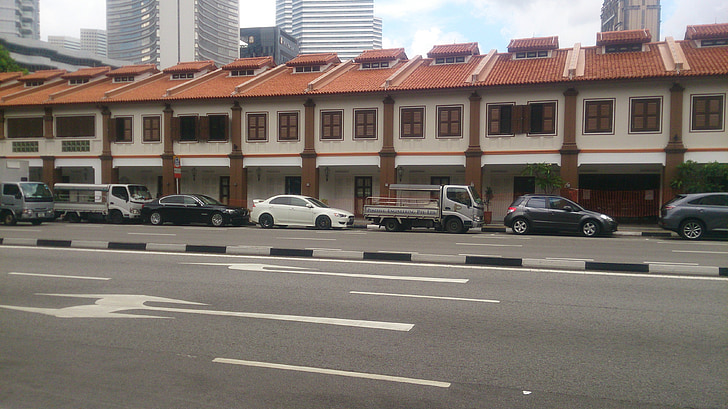Singapur, edificio, shophouse, punto de referencia, Asia, Ciudad de Singapur