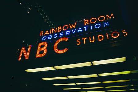 rainbow, room, observation, neon, light, signage, night