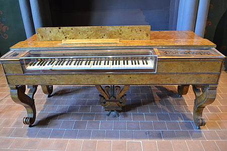 cembalo, musik, tangentbord, gamla piano, musikens historia, pedalen