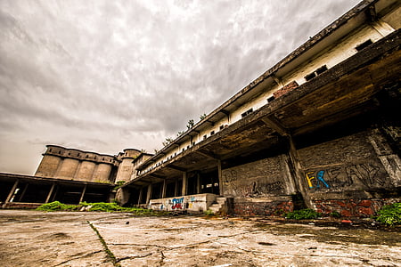 Warsztat, ruiny, szeroki kąt, Dongguan
