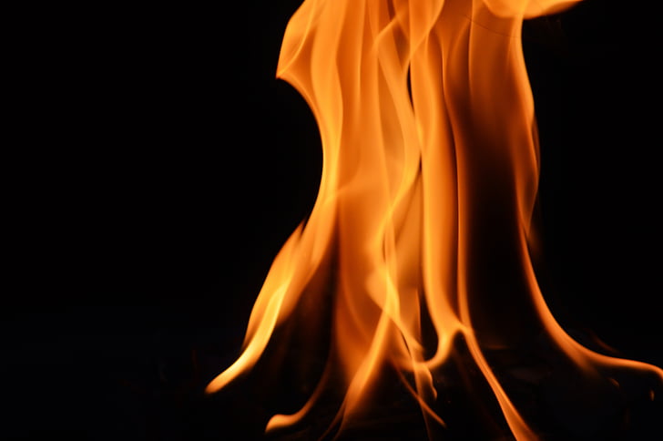 fire, flame, pillar of fire, heat, burn, hot, wood fire