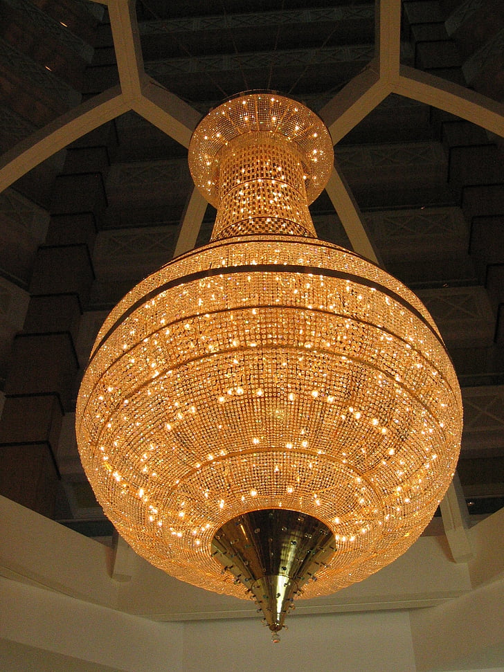 light, chandelier, interior, classic, crystal