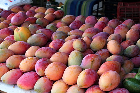 mangó, Spanyolország, Andalúzia, piac, gyümölcsök, zöldség