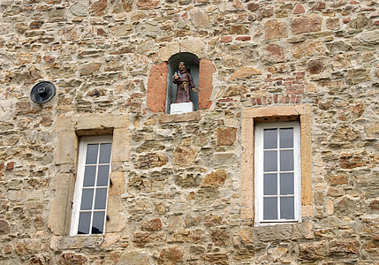 Wand, Bruchstein, nach Hause, Bad münstereifel, alt, Fenster, Glas