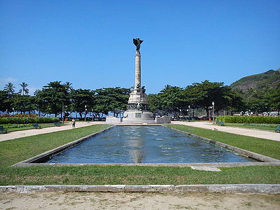 platja vermell, URCA, Rio de janeiro, estàtua, Brasil