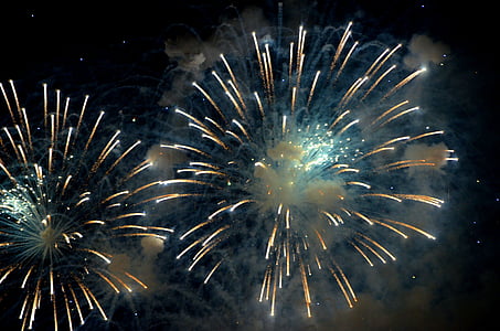 flama, petard, Festival, explosió, nit, celebració, exhibició de focs artificials