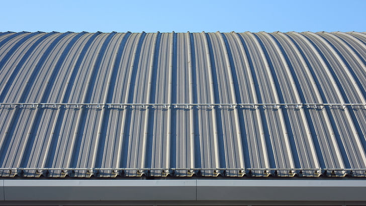 sheet metal roof, rip, architecture, roof, building, sheet, pattern
