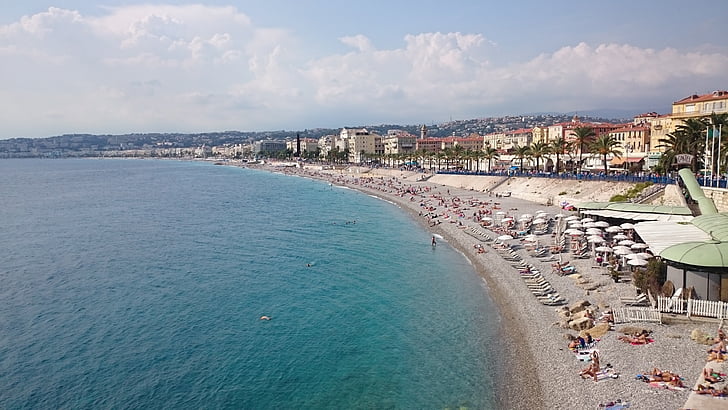Mar, platja, Costa, Niça, Costa, vacances, l'estiu