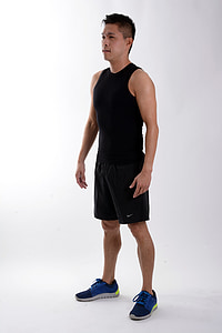 man, standing position, exercise, asian, japanese, sport, japan