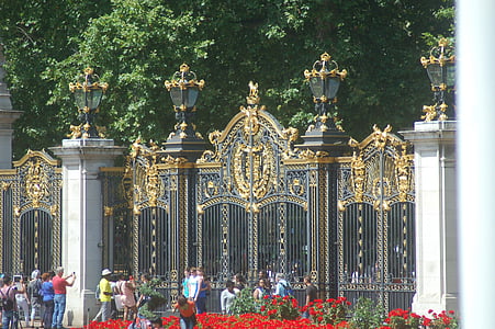 Londres, Inglaterra, Rainha, Buckingham, a multidão, monumentos, Turismo