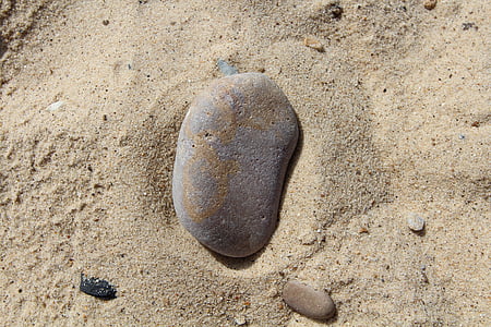 石, 砂, ビーチ
