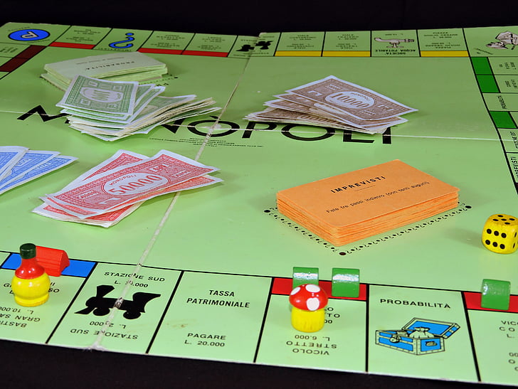 jugar, joc de taula, monopoli, diners, comerç, passatemps, inesperat