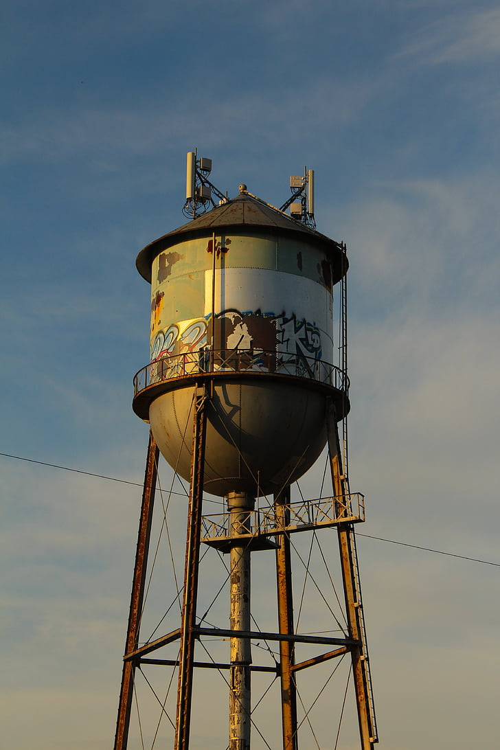 watertoren, toren, stedelijke, historische, metaal, Landmark, Vintage
