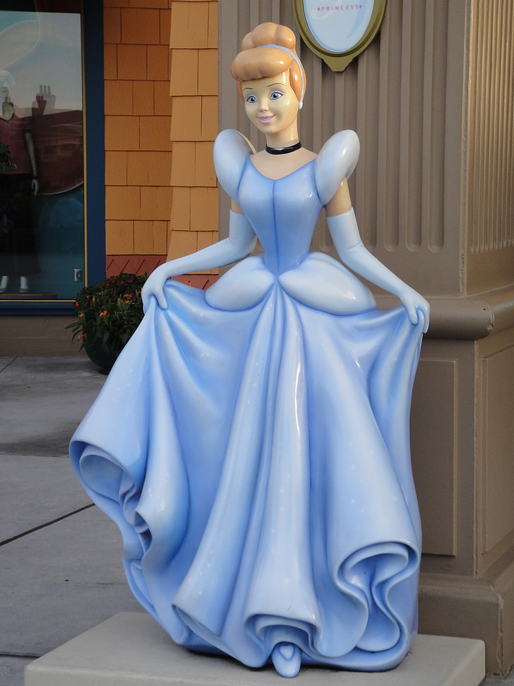 Princesa, personagem, azul, Disney, Florida, Orlando, cidade de Nova york