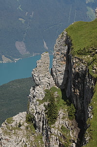 rock, mountains, mountain, lake, landscape