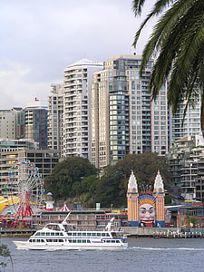Sidney, Australia, lungo il fiume, architettura, Skyline, città, paesaggio urbano