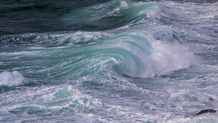 banga, jūra, putų, Kroatija, vandens, purškimo, naršyti