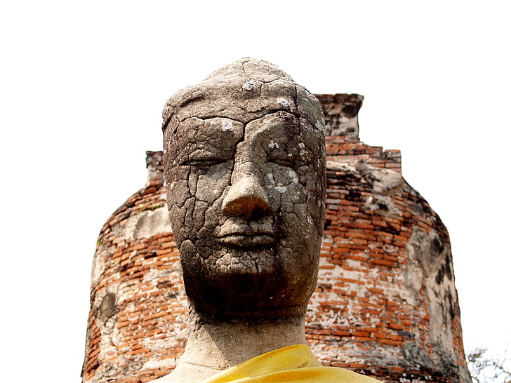 Ayutthaya, Thailand, etnicitet, skulptur, orientalske, rejse, statue