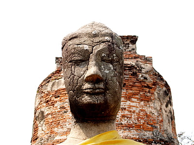 Ayutthaya, Thailand, etnisitet, skulptur, orientalsk, reise, statuen