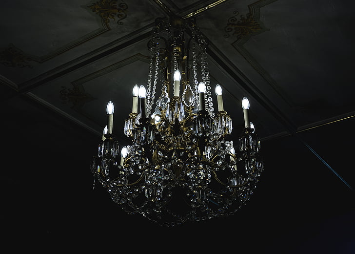 silver, light, chandelier, ceiling light, hanging, no people, illuminated