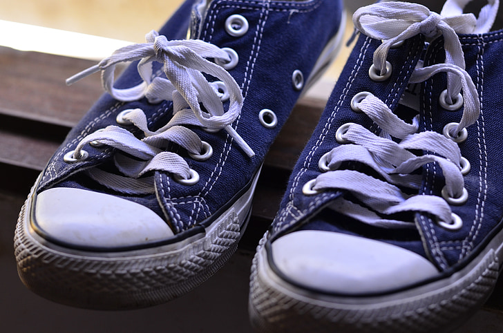 shoes, tennis, all star, shoe, gumshoes, blue