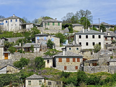 Dorf, Steinhäuser, mediterrane, Italien, Architektur, Stein, Europäische