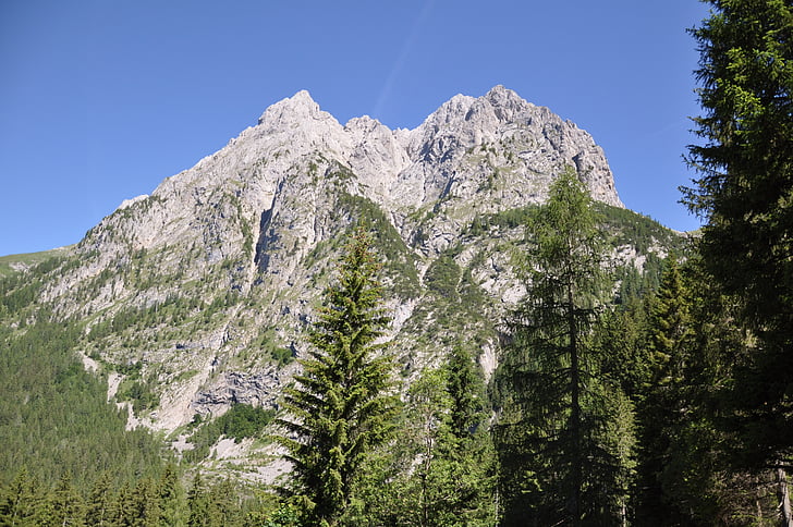 hegyi, Monte coglians, Sky, természet, fa, erdő, Európai Alpok