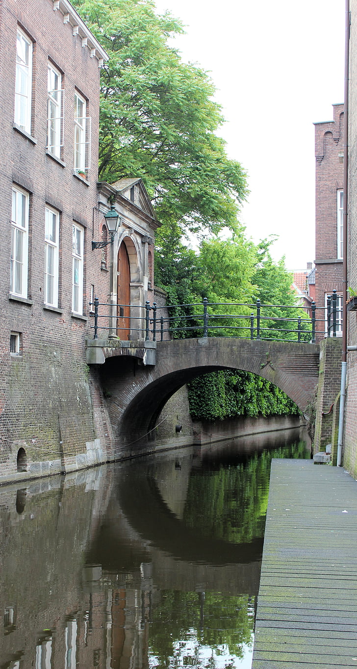 Den bosch, air, Canal, Pusat Sejarah, Belanda, Jembatan, kota tua