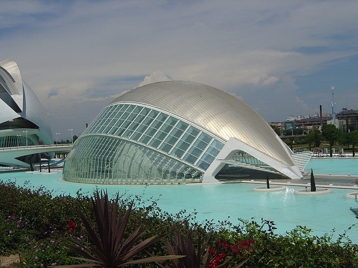 tudományok városa, Valencia, valenciai, építészet, épület, modern