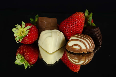 fraises, chocolat, alimentaire, Sweet, fraise, fruits, dessert