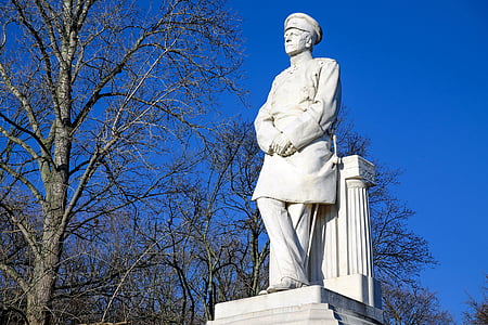 skulptur, von moltke, monument, skønt billed, Laaser marmor, Berlin - tiergarten, hovedstaden berlin