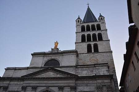 church monument, grand, sky, building, religious monuments, france, annecy