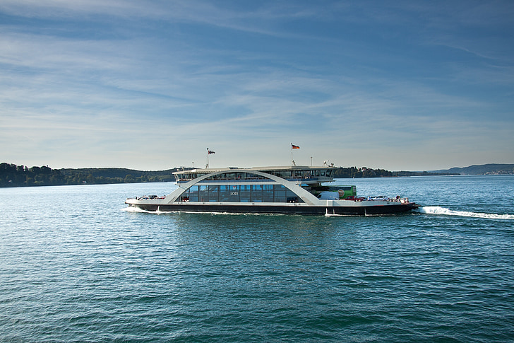 bateau, Ferry, Lac, Lac de constance, Suisse, Allemagne